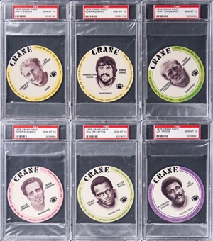 1976 Crane Discs Football PSA-Graded Complete Set (30) Featuring Walter Payton, Terry Bradshaw, Roger Staubach & More! - All PSA GEM MT 10